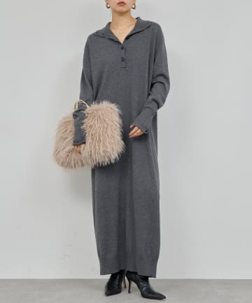 【11/19(水)10:30～新色MOCA／新サイズ0予約開始】【2way】 ニットタートルワンピース