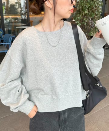 DISCOAT(ディスコート) 【WEB限定】ショート丈カラースウェット