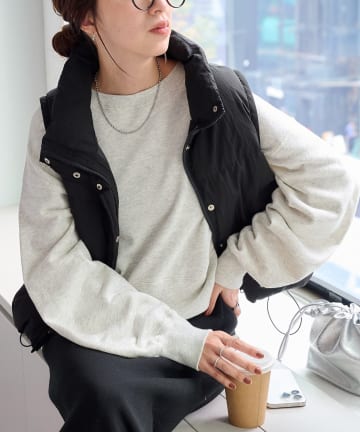 DISCOAT(ディスコート) 【WEB限定】ショート丈カラースウェット