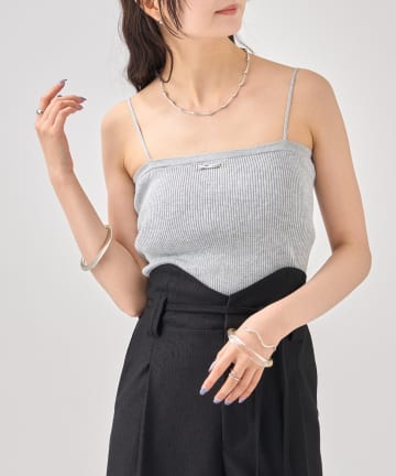 mystic(ミスティック) パット付き ショートニットキャミソール