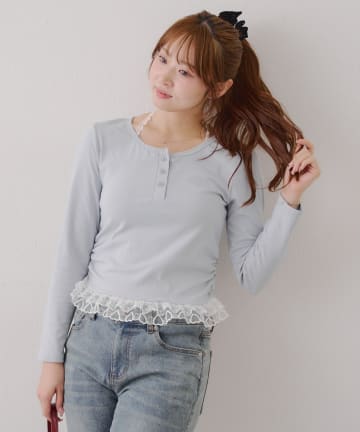 NICE CLAUP / OLIVE des OLIVE OUTLET(ナイスクラップ  / オリーブ デ オリーブ アウトレット) 【RMAF】レースホルターTOPS