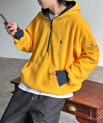CPCM(シーピーシーエム) 【U.S. POLO ASSN.】フリースハーフジップパーカー