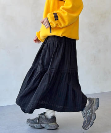 CPCM(シーピーシーエム) 裏地起毛レーススカート