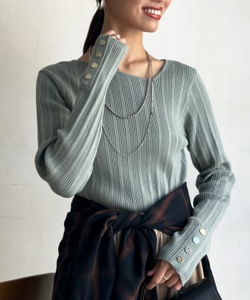 Chez toi(シェトワ) アシメスクエアニット