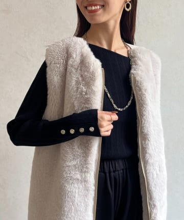 Chez toi(シェトワ) アシメスクエアニット