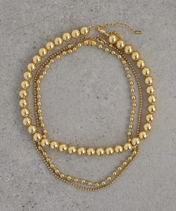 DISCOAT(ディスコート) 【GOLDY】3ボールチェーンSETネックレス