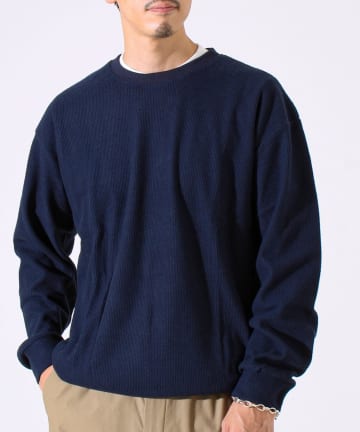 FREDY & GLOSTER(フレディ アンド グロスター) 【レイヤードに最適】起毛ワッフル 裾ドロストロンT