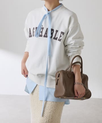 COLLAGE GALLARDAGALANTE(コラージュ ガリャルダガランテ) 【大人のスウェット】バックファスナーロゴスウェット