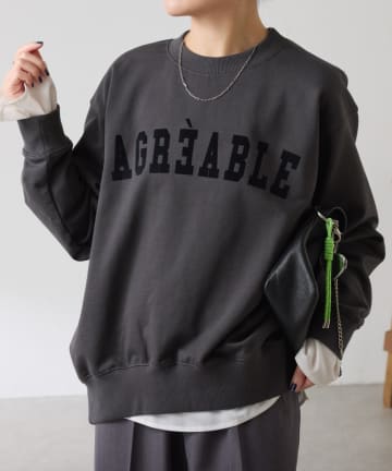 COLLAGE GALLARDAGALANTE(コラージュ ガリャルダガランテ) 【大人のスウェット】バックファスナーロゴスウェット