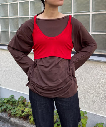 Pasterip(パセリ) 【Layering set】Loose tee& Twist tank