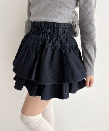 one after another NICE CLAUP(ワンアフターアナザー ナイスクラップ) 【WEB限定】セットアップ対応/ティアードミニスカート