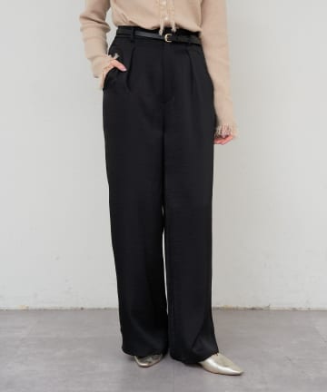 SHENERY(シーナリー) サテンワイドパンツ