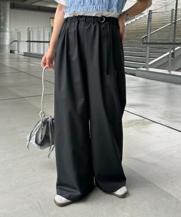 CIAOPANIC TYPY(チャオパニックティピー) 【WEB限定】【UNISEX】サイドベルト付きワイドスラックス