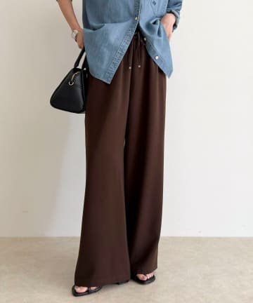 FREDY & GLOSTER(フレディ アンド グロスター) 【リピーター続出！/高身長サイズあり】とろみWarmストレートイージーパンツ