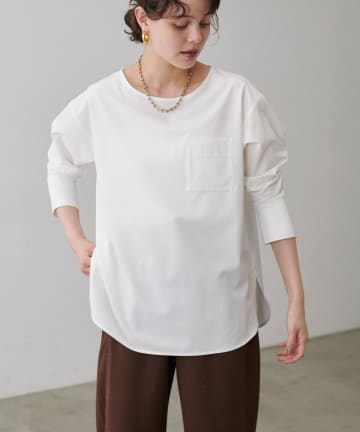 LARUTA(ラルータ) カフス付き万能レイヤードプルオーバー