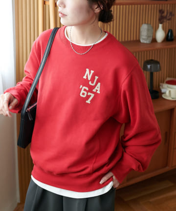 DISCOAT(ディスコート) 【レトロ感UP/ユニセックス】アソートワッペンスウェット