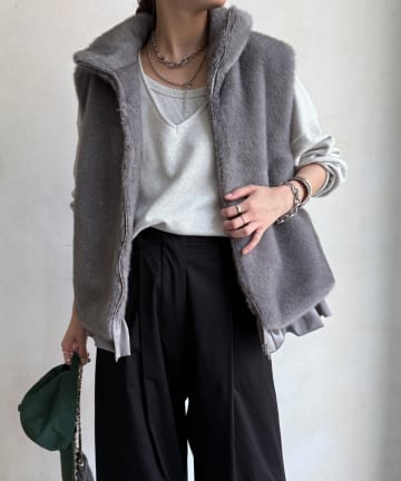 DOUDOU(ドゥドゥ) 【WEB限定】エコミンクファーベスト