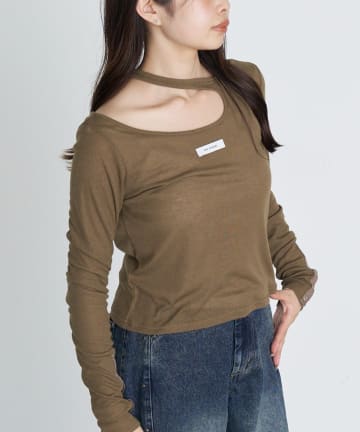 RAY CASSIN(レイカズン) デザインシアーロングTシャツ
