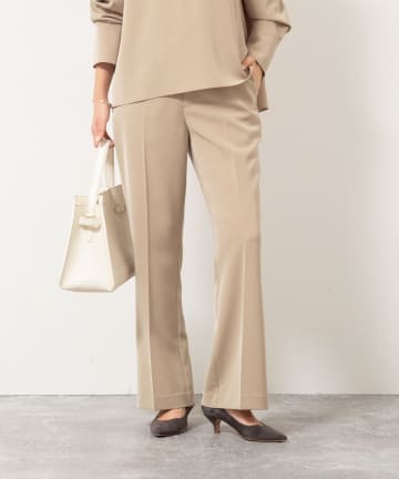 NOLLEY'S(ノーリーズ) 《セットアップ対応》ウォッシャブルストレッチギャババックスリットパンツ