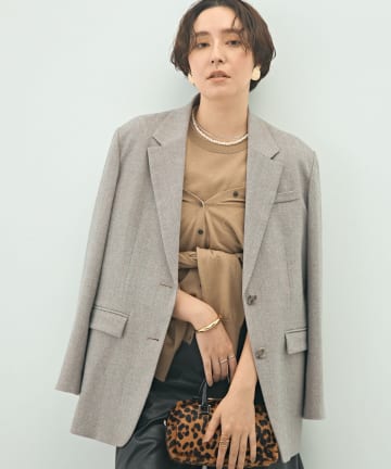 NOLLEY'S(ノーリーズ) シルクネップツイードオーバージャケット
