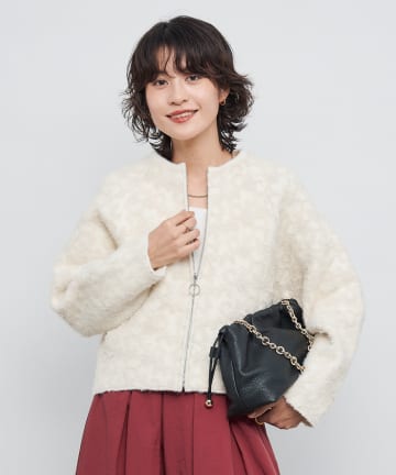 NOLLEY'S(ノーリーズ) レースコンビニットブルゾン