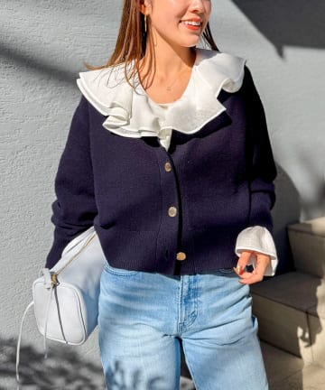 NOLLEY'S(ノーリーズ) 5GノアリスVネックカーディガン