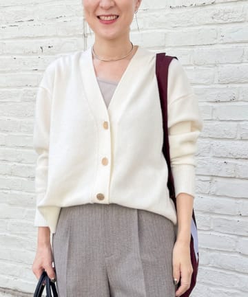 NOLLEY'S(ノーリーズ) 5GノアリスゆったりVネックカーディガン