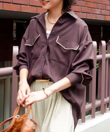 NOLLEY'S(ノーリーズ) 【MAQWEL/マクウェル】パイピングシャツ