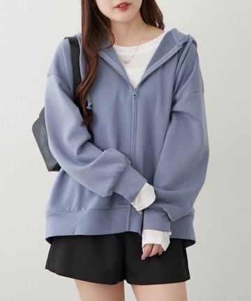NICE CLAUP / OLIVE des OLIVE OUTLET(ナイスクラップ  / オリーブ デ オリーブ アウトレット) 【RMAF】コクーンZIPパーカー
