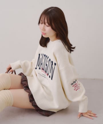 NICE CLAUP / OLIVE des OLIVE OUTLET(ナイスクラップ  / オリーブ デ オリーブ アウトレット) 【RMAF】モチーフカレッジもちもちニット