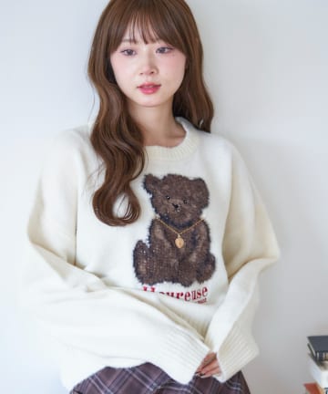 NICE CLAUP / OLIVE des OLIVE OUTLET(ナイスクラップ  / オリーブ デ オリーブ アウトレット) ふわふわ感がかわいい♡こだわりのアニマルニット
