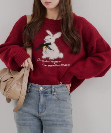 NICE CLAUP / OLIVE des OLIVE OUTLET(ナイスクラップ  / オリーブ デ オリーブ アウトレット) ふわふわ感がかわいい♡【RMAF】こだわりのアニマルニット