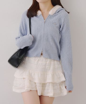 Remind me and forever(リマインドミーアンドフォーエバー) フードファーケーブルパーカー