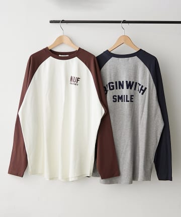 Remind me and forever(リマインドミーアンドフォーエバー) 【NUNIFE】ラグランBIGＴシャツ