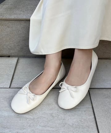 NICE CLAUP / OLIVE des OLIVE OUTLET(ナイスクラップ  / オリーブ デ オリーブ アウトレット) 【one after anoth】フラットバレエシューズ/Ｓ.Ｍ.Ｌ.ＬＬ展開
