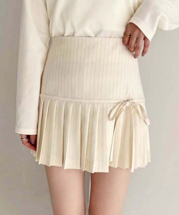 NICE CLAUP / OLIVE des OLIVE OUTLET(ナイスクラップ  / オリーブ デ オリーブ アウトレット) 【one after another】リボンスカート