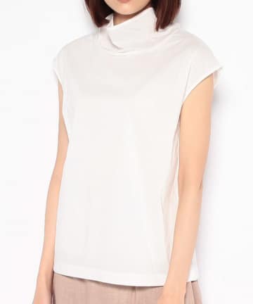 NICE CLAUP / OLIVE des OLIVE OUTLET(ナイスクラップ  / オリーブ デ オリーブ アウトレット) 【natural couture】ほんのりシアーハイネックプルオーバー