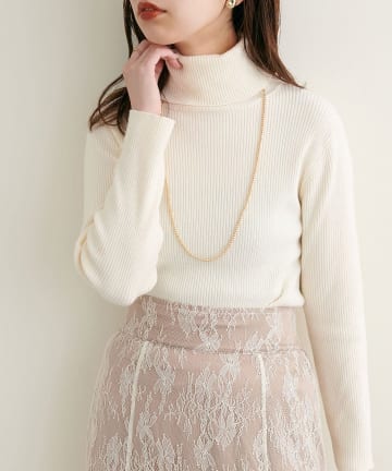 NICE CLAUP / OLIVE des OLIVE OUTLET(ナイスクラップ  / オリーブ デ オリーブ アウトレット) 【natural couture】もちもちベーシックリブタートル