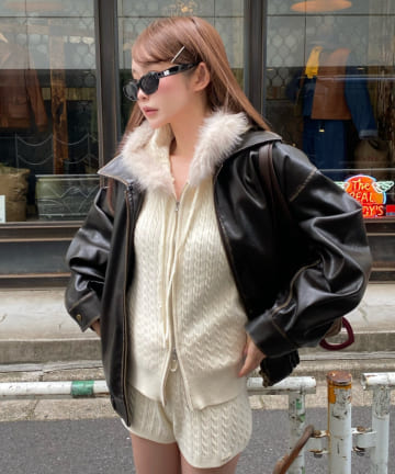 RAY CASSIN(レイカズン) レザーブルゾン