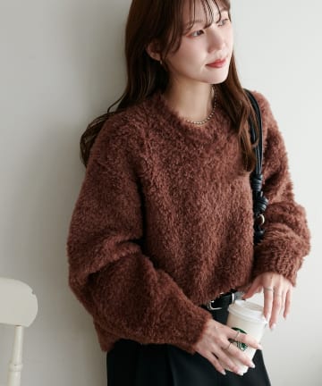 DISCOAT(ディスコート) プードルVネックプルオーバー