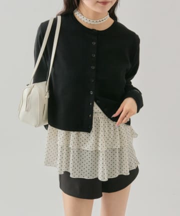 mystic(ミスティック) チビボタン長袖カーディガン