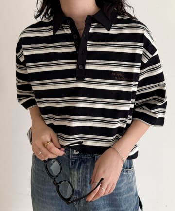 FREDY & GLOSTER(フレディ アンド グロスター) 5分袖ポロシャツ