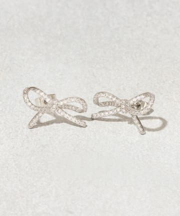 3COINS(スリーコインズ) キラキラリボンピアス