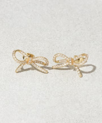 キラキラリボンピアス