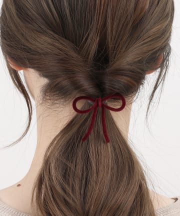 3COINS(スリーコインズ) フロッキーリボンヘアフック