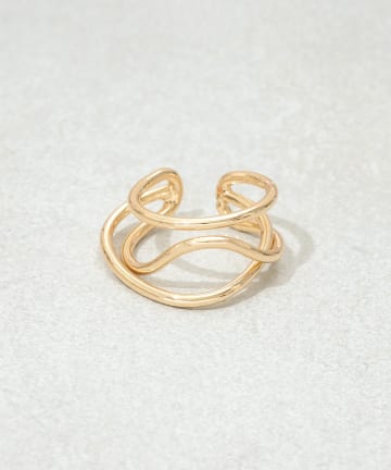 3COINS(スリーコインズ) メタルラインリング