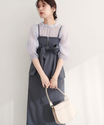 natural couture(ナチュラルクチュール) 【WEB限定】〈osono〉２WAYビスチェ付きスカート