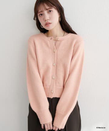 natural couture(ナチュラルクチュール) 【miffyコラボ】miffy釦ニットカーデ