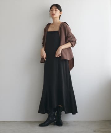 natural couture(ナチュラルクチュール) アシメヘムキャミワンピース