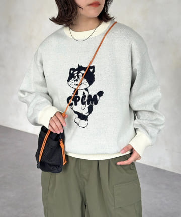 CPCM(シーピーシーエム) 【ANYMAL】マスコットキャラスウェットライクニット